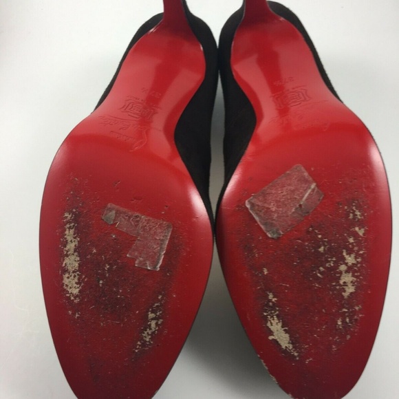 Christian Louboutin Simple Brown suede Pump 37.5 - Picture 7 of 8